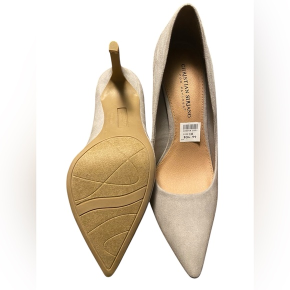 Christian Siriao Pumps- Light Grey Sued - Picture 3 of 4